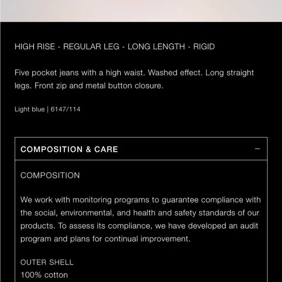 Zara Light Blue Straight Leg Jeans - Picture 7 of 8